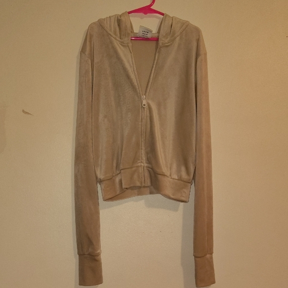 aerie Jackets & Blazers - Aerie Beige Zip-Up Jacket
